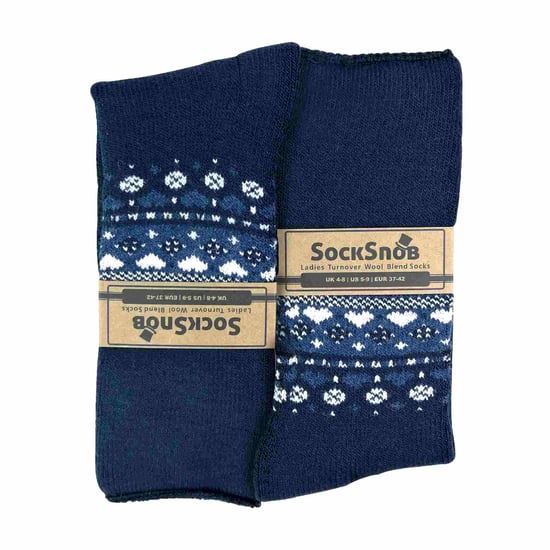 Thermische bedsokken voor dames Een maat - Indigo - Image 2
