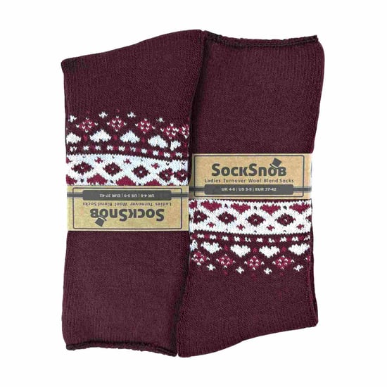 Thermische bedsokken voor dames Een maat - Diepe Fuchsia - Image 2