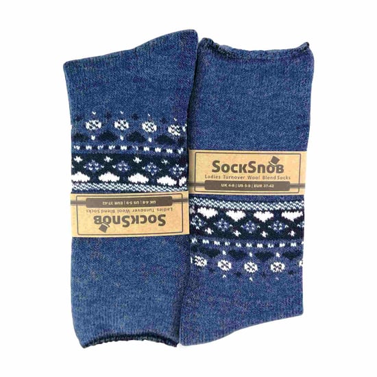 Thermische bedsokken voor dames Een maat - Denim - Image 2
