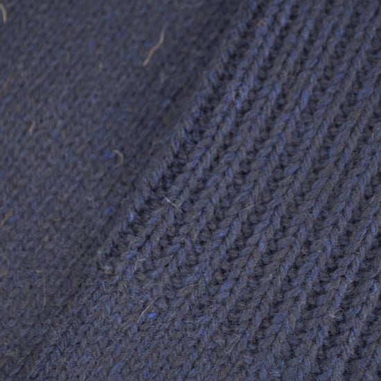 Kniehoge wollen vislaarssokken voor heren - Marineblauw - Image 4