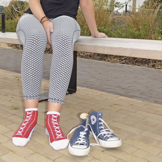 Set van 2 uniseks katoenen sokken die op schoenen lijken - Zwart - Image 4