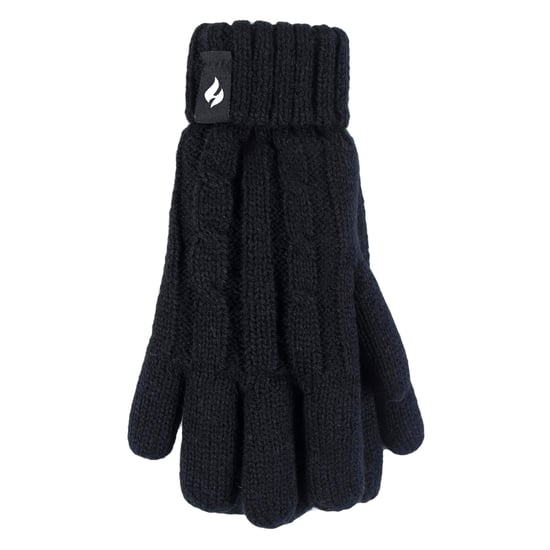 Heat Holders Meisjes Cable Bobble Muts En Handschoenen Set - Zwart - Image 4