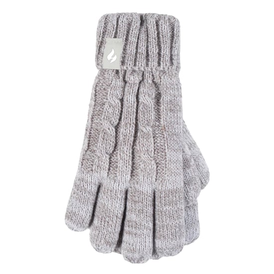 Heat Holders Meisjes Cable Bobble Muts En Handschoenen Set - Havermoutwending - Image 4