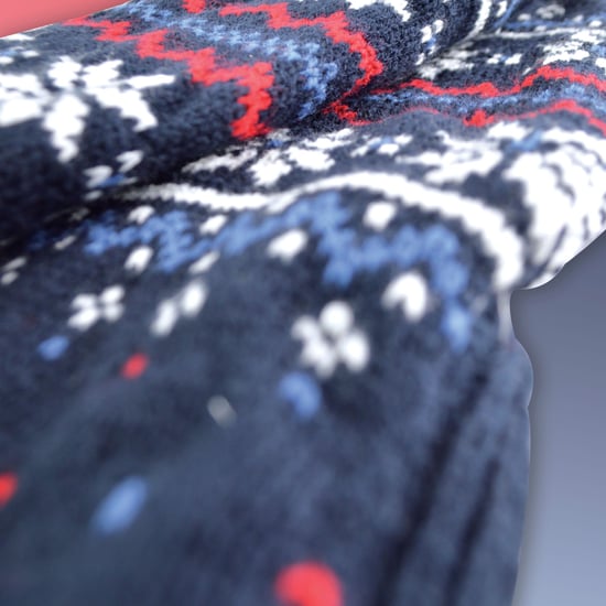Winter warme kerstbootie-sokken voor heren - Marine Fairisle - Image 3