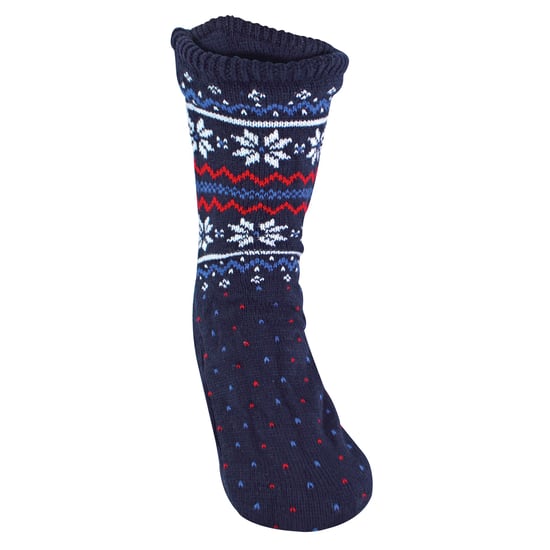 Winter warme kerstbootie-sokken voor heren - Marine Fairisle - Image 4