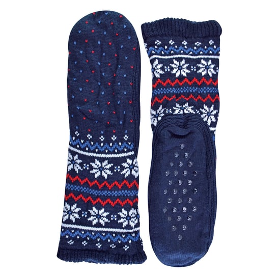 Winter warme kerstbootie-sokken voor heren - Marine Fairisle - Image 5