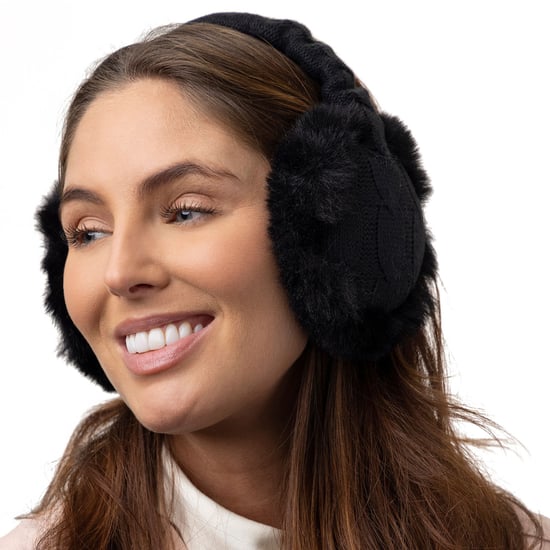 Heat Holders - Gebreide oorwarmers voor dames met imitatiebont - Zwart - Image 5