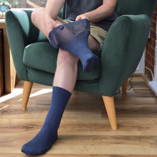 Dr.Socks - Extra brede bamboe oedeemsokken - Grijs - Image 3