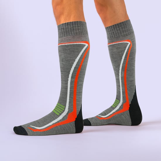 Comodo - Unisex Kniehoge Merino Wollen Skisokken - Grijs - Image 3