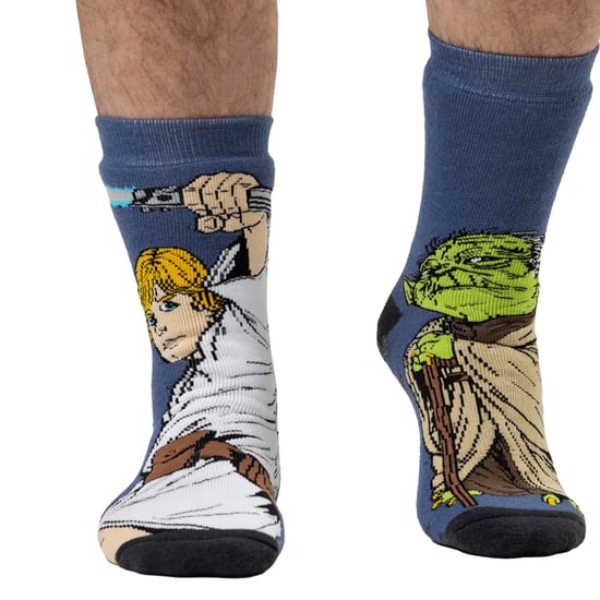 Heat Holders Thermische pantoffelsokken met filmthema voor heren - Luke / Yoda - Image 3