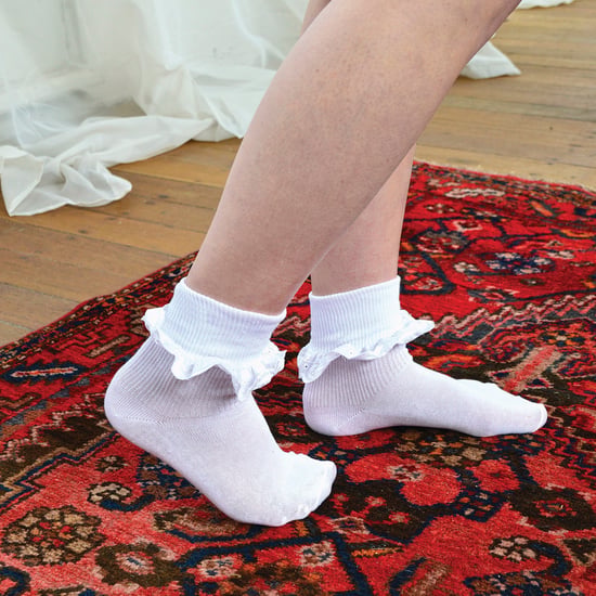 12 Paar Witte Frilly Lace Sokken 7 Maten Sok Snob - Wit - Image 4