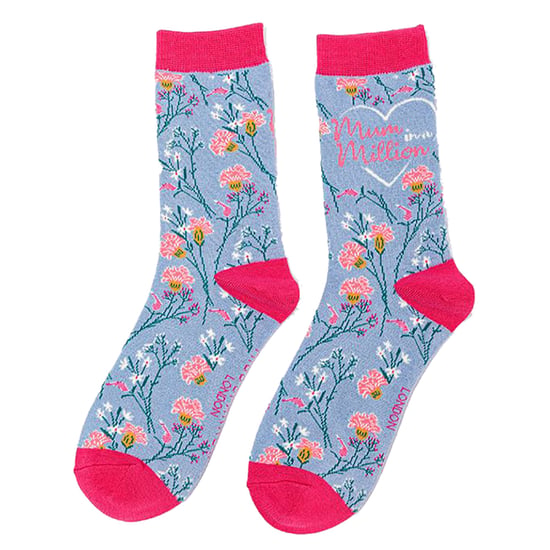 Miss Sparrow dames bamboesokken voor mama - Mum Sokken (Blauw) - Image 5