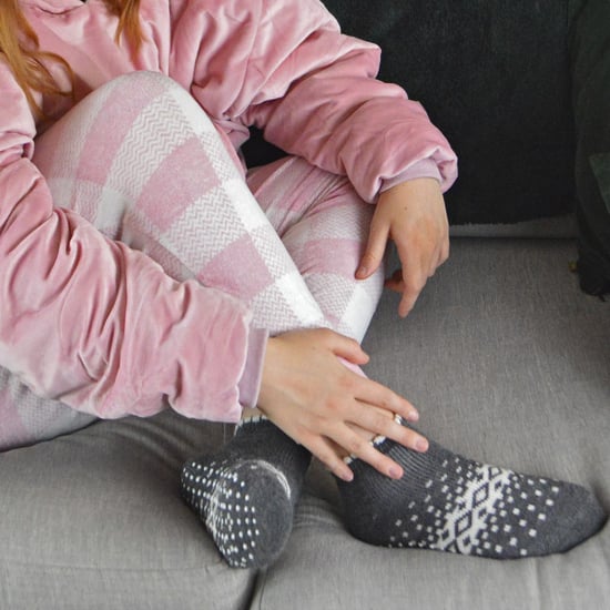 Thermische laag uitgesneden wollen antislip pantoffelsokken voor dames - Roze - Image 3
