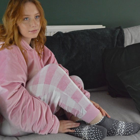 Thermische laag uitgesneden wollen antislip pantoffelsokken voor dames - Roze - Image 5