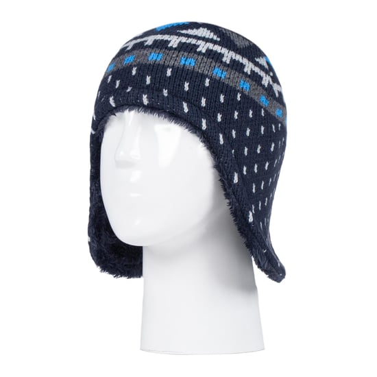 Heat Holders Jongens Nepbont Pom Pom Muts & Wanten - Marine - Image 3