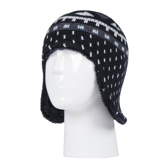 Heat Holders Jongens Nepbont Pom Pom Muts & Wanten - Zwart - Image 3