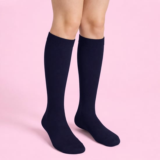 12 paar ademende katoenen kniekousen voor meisjes - Blauw - Image 4