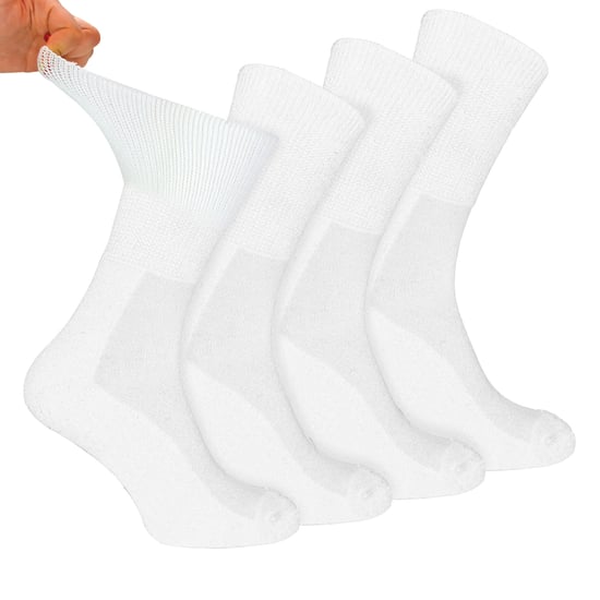 Dr.Socks - 4 paar bamboe diabetische sokken voor heren - Wit - Image 2