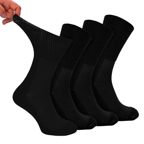 Dr.Socks - 4 paar bamboe diabetische sokken voor heren - Zwart - Image 2