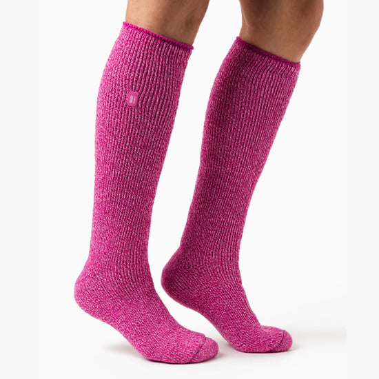 Heat Holders - Kniehoge damessokken van merinowol - Roze - Image 3