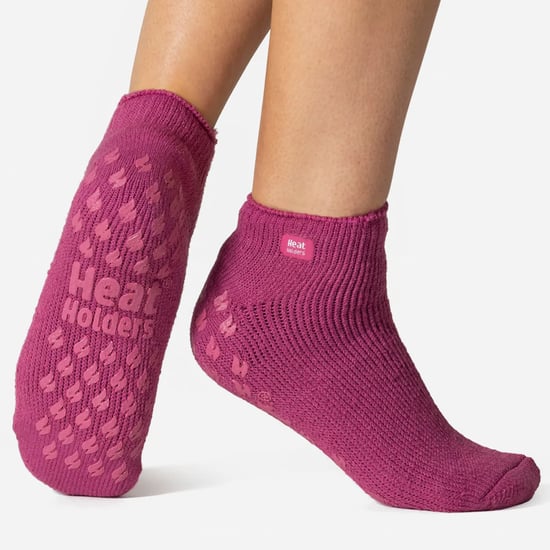 3 Paar Multiverpakking Dames Enkelpantoffelsokken | Heat Holders | Fleece laag uitgesneden pluizige damessokken met grijpers - Midroze - Image 3