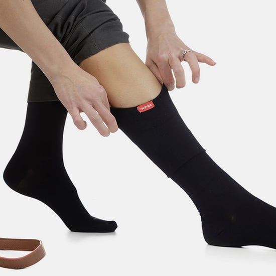 Vochtafvoerende nylon 30-40 mmhg compressiesokken - Zwart - Image 4