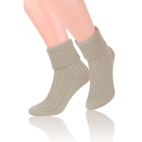 Steven - 3 Paar Dames Wol Bed Sokken | Luxe Lichtgewicht Warme Lounge Sokken - Beige - Image 4