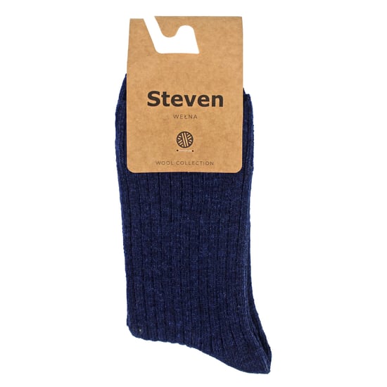 Steven - 1 Paar Dames Wol Jurk Sokken - Thermische Gebreide Sokken voor Winter - Marineblauw - Image 2