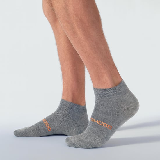 Merinowol hardloopsokken | Comodo | Lichtgewicht gedempte enkelsportsokken voor heren en dames - Grijs - Image 5