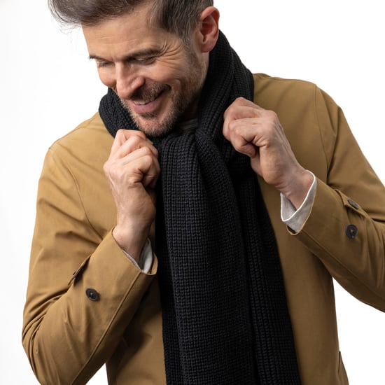Heren Gehaakte Muts Sjaal Handschoenen Set | Heat Holders | Luxe Zachte Fleece Gevoerde Winterset voor Koud Weer - Zwart - Image 5