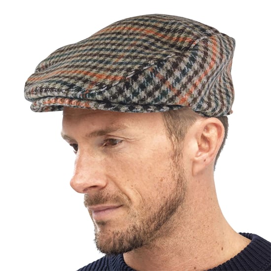 Heren Tweed Flat Cap Sock Snob Newsboy Style - GL228 Rood / Groen - Image 4