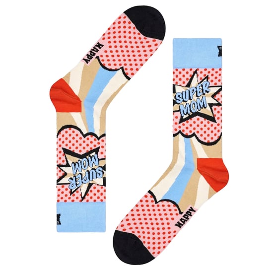 Beste Mama Sokkenen | Blije Sokken | Novelty Super Mama Sokken | Cadeaus voor Mama - Rood - Image 3