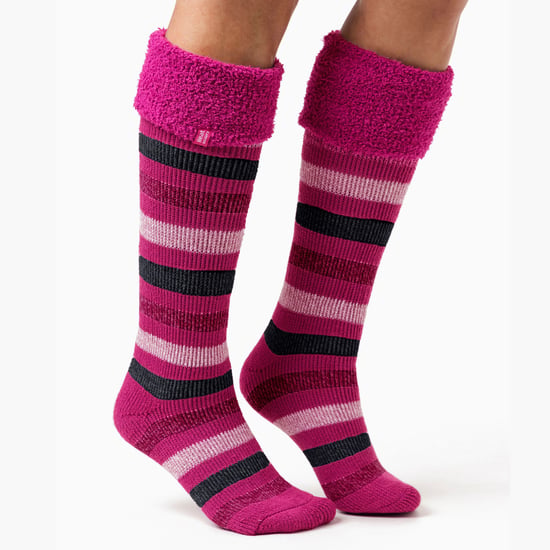 Heat Holders Gestreepte Wellington Boot Sokken voor dames - Marine -streep - Image 3