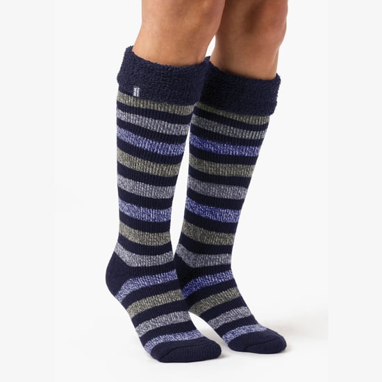 Heat Holders Gestreepte Wellington Boot Sokken voor dames - Marine -streep - Image 5