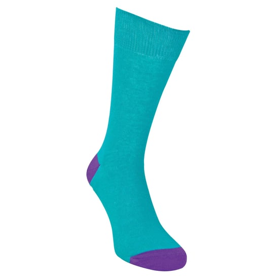 12 Paar Multipack Heren Zwarte Katoenen Sokken | Sock Snob | Ademend Crew Sokken met Verstevigde Hiel en Troffel - Blauwgroen - Image 3