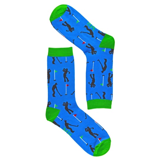 Mr Heron - Heren Grappige Golfsokken Patroon, Ademend Crew Golfkousen - 1 Paar - Golfers (Blauw) - Image 3