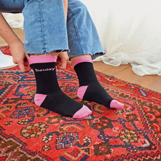 Set van 7 sokken voor dagen van de week voor dames | Sock Snob | Zwarte nieuwe kledingsokken voor dames - DOTW - Image 4