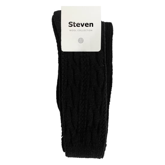 Steven - Dames 1 Paar Over De Knie Wol Sokken | Winter Warme Lange Sokken - Zwart - Image 2