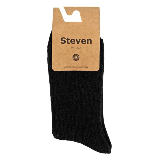 Steven - 1 Paar Dames Wol Jurk Sokken - Thermische Gebreide Sokken voor Winter - Zwart - Image 2
