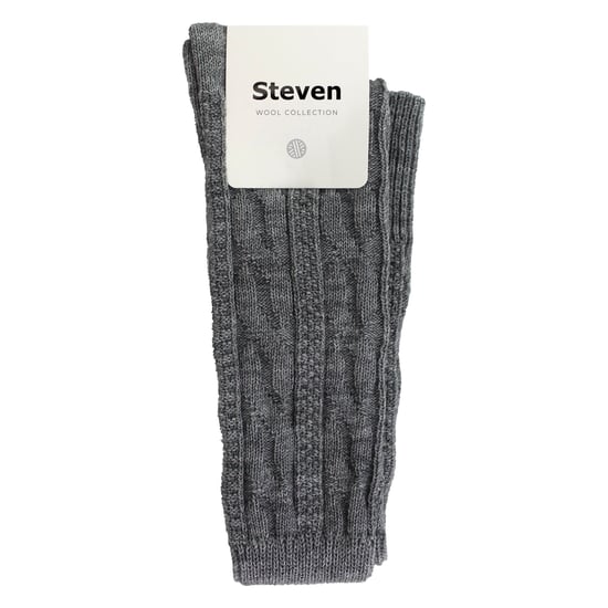 Steven - Dames 1 Paar Over De Knie Wol Sokken | Winter Warme Lange Sokken - Grijs - Image 2