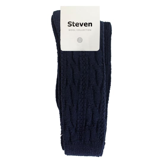 Steven - Dames 1 Paar Over De Knie Wol Sokken | Winter Warme Lange Sokken - Blauw - Image 2