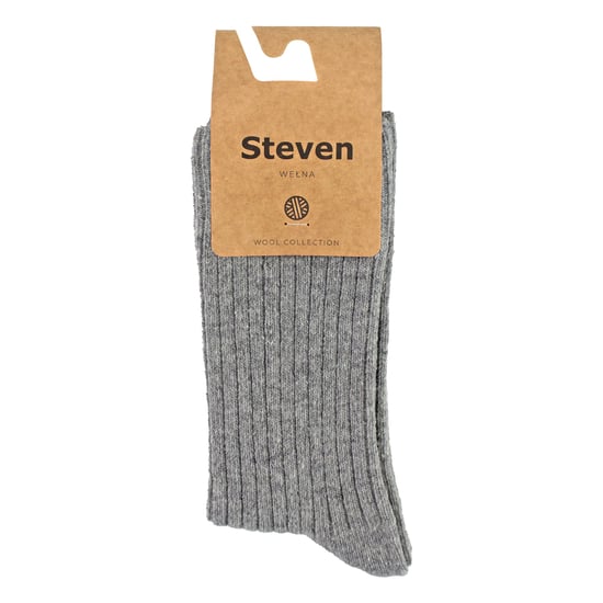 Steven - 1 Paar Dames Wol Jurk Sokken - Thermische Gebreide Sokken voor Winter - Grijs - Image 2