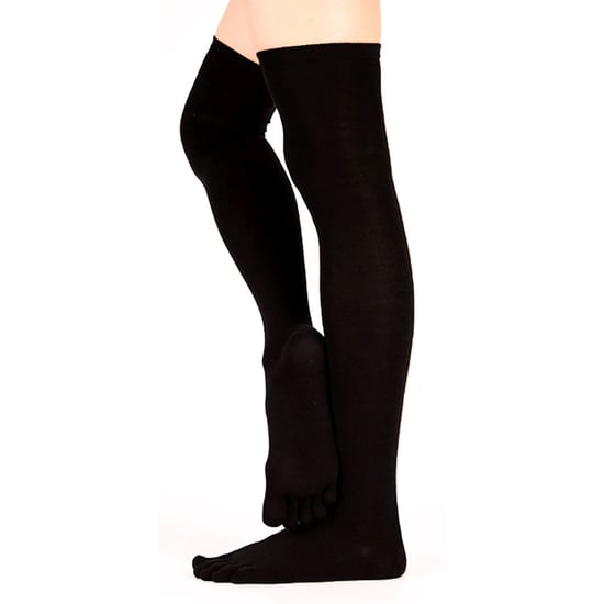 TOETOE - Essentiële Vochtafvoerende Katoenen Overknee Teen Sokken voor Mannen en Dames - Zwart - Image 4
