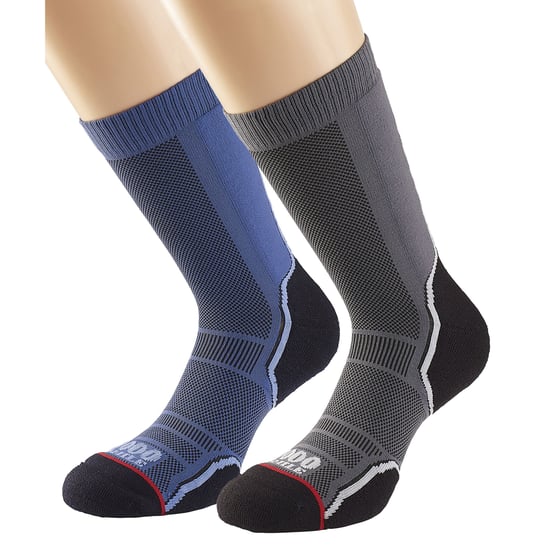 1000 Mile - 2 Pack Heren Trek Enkele Laag Ademend Wandelsokken - Navy / Antraciet - Image 3