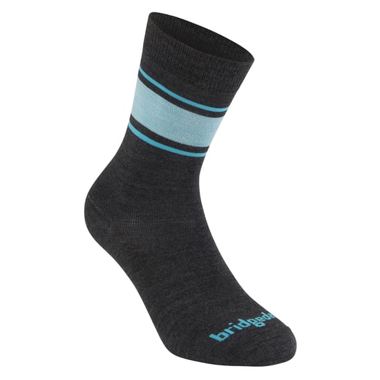 Bridgedale - Dames Liner Basislaag Merino Sokken - Donkergrijs / Blauw - Image 4