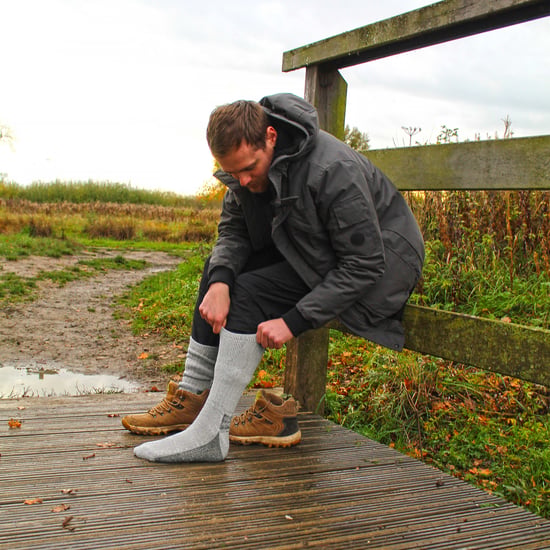 Sock Snob - 6 Paar Heren Wolrijke Wandelsokken | Winter Ademende Wol Sokken - Zwart - Image 5