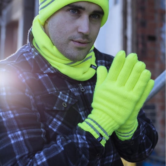 Heat Holders - Heren Hi Vis Hoed, Nekwarmers & Handschoenen Set - Geel - Image 3