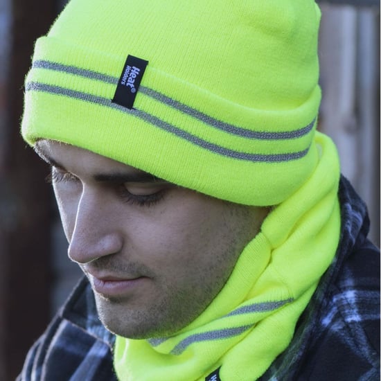 Heat Holders - Heren Hi Vis Hoed, Nekwarmers & Handschoenen Set - Geel - Image 5
