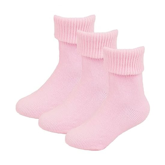 Set van 6 babysokken van katoen met omgeslagen bovenkant - Roze - Image 3