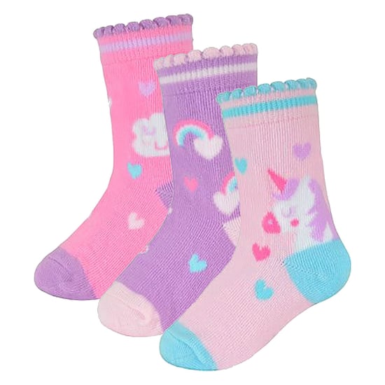 Set van 6 babysokken van katoen met eenhoorndesign voor meisjes - Eenhoorn - Image 4